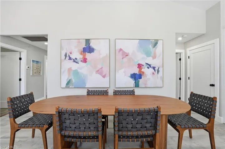 View of dining area - Virtually Edited Image