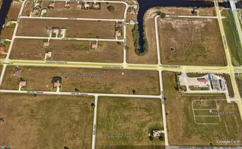 Aerial map of property and surrounding area