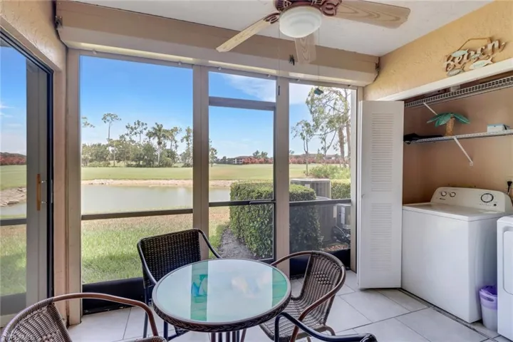 Laundry in condo located in lanai for your convenience.