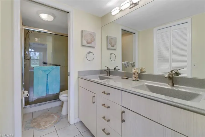 Dual sinks, walk in shower in Master Bathroom. Cleanliness is Godliness!