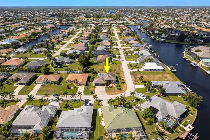Aerial View of this Beautiful Home in a Desirable SW Cape Coral Neighborhood