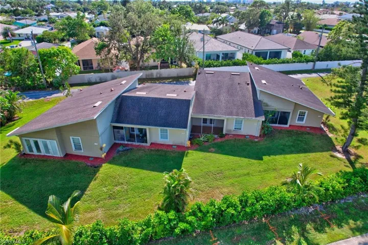 Aerial perspective of suburban area