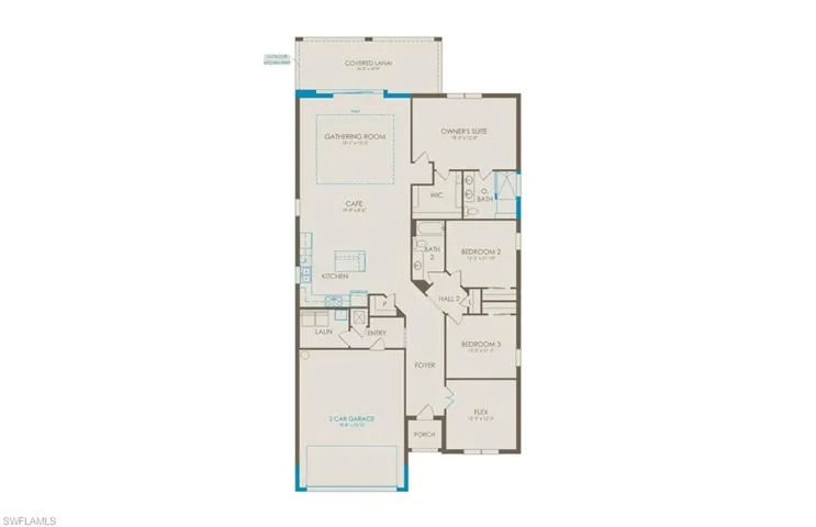 Floor plan configured with selected options