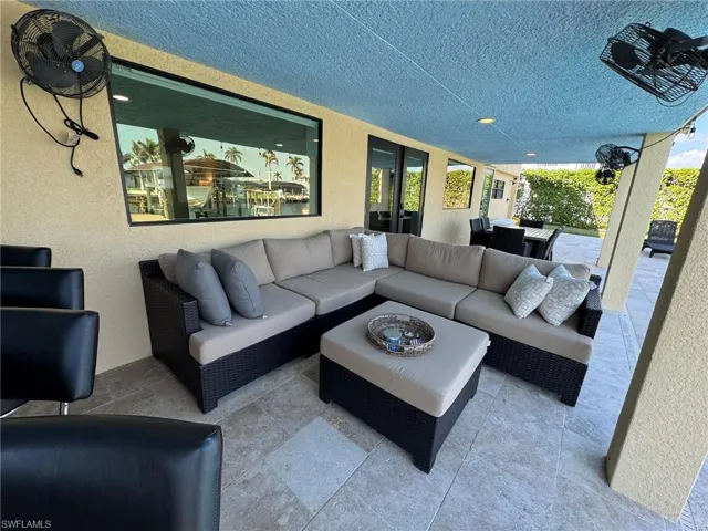 View of patio with outdoor lounge area
