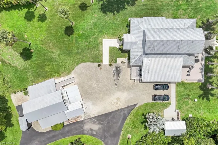 Birds eye view of property