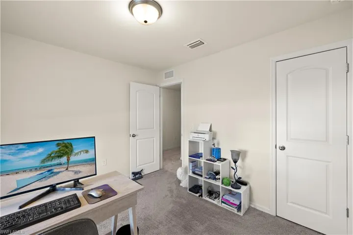 View of carpeted office space