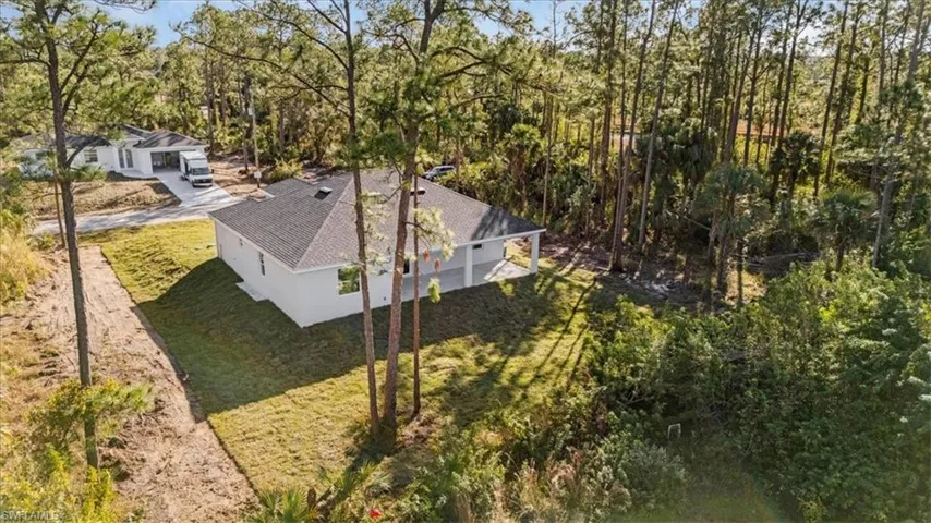 Birds eye view of property