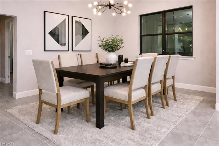 Virtually Staged Dining Area