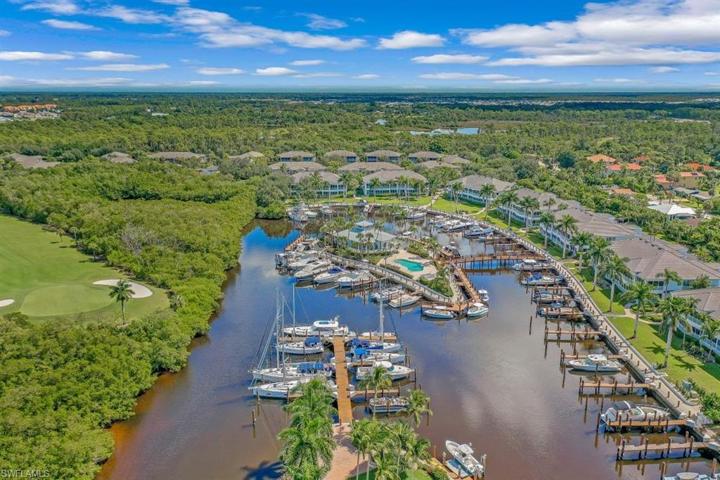 Aerial view of marina