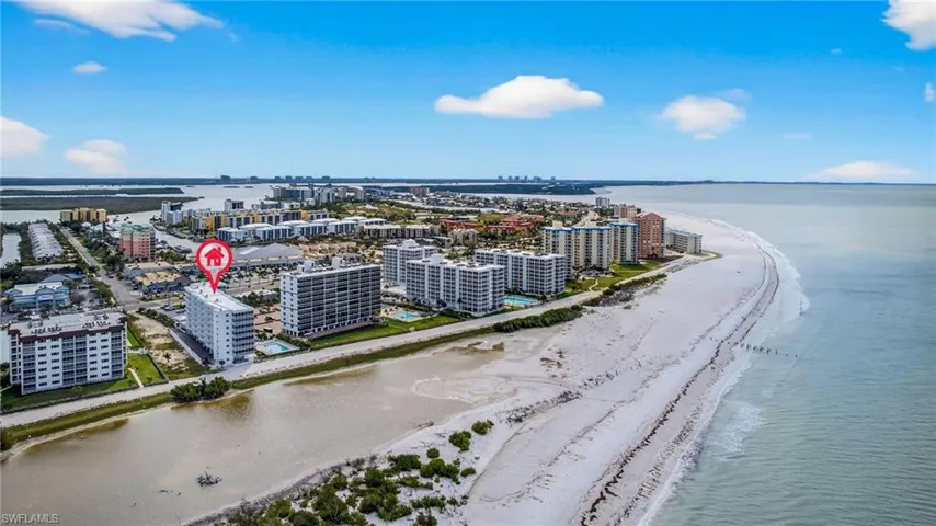 View of city, Gulf of Mexico, and Ostego Bay. - Virtually Edited Image