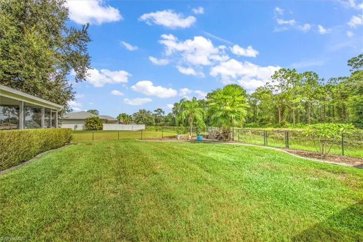 Fenced in back yard