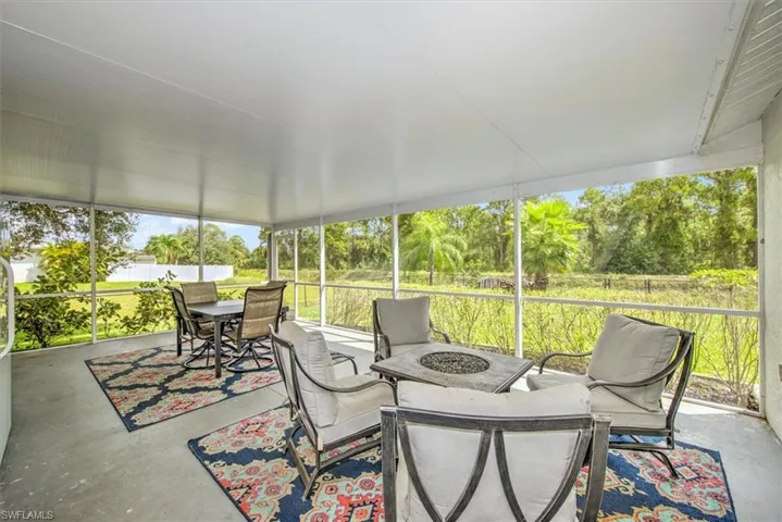 The lanai is huge! 27 x 17 plus an another 10 x 7 fully screened in with a insulated roof to keep you cool.