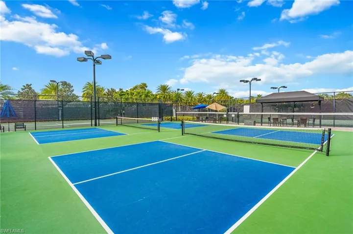 View of tennis court
