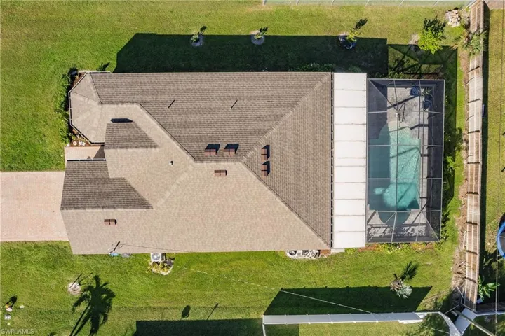 Birds eye view of property