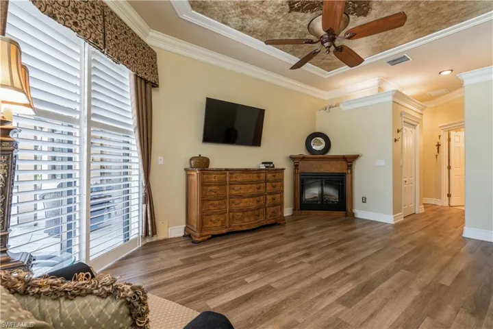 Main bedroom with fireplace