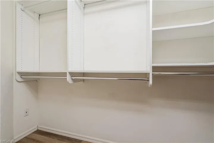 walk-in closet main bedroom