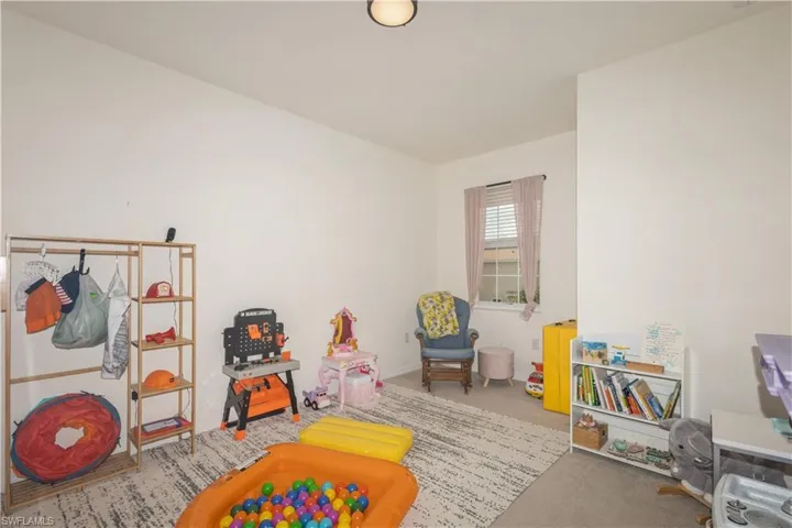 Game room with carpet