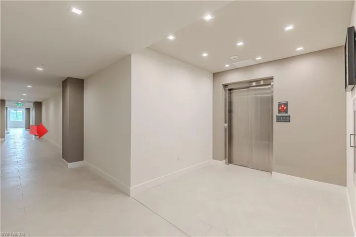 Hallway with elevator