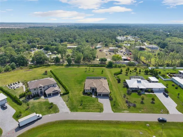 Bird's eye view with a forest view