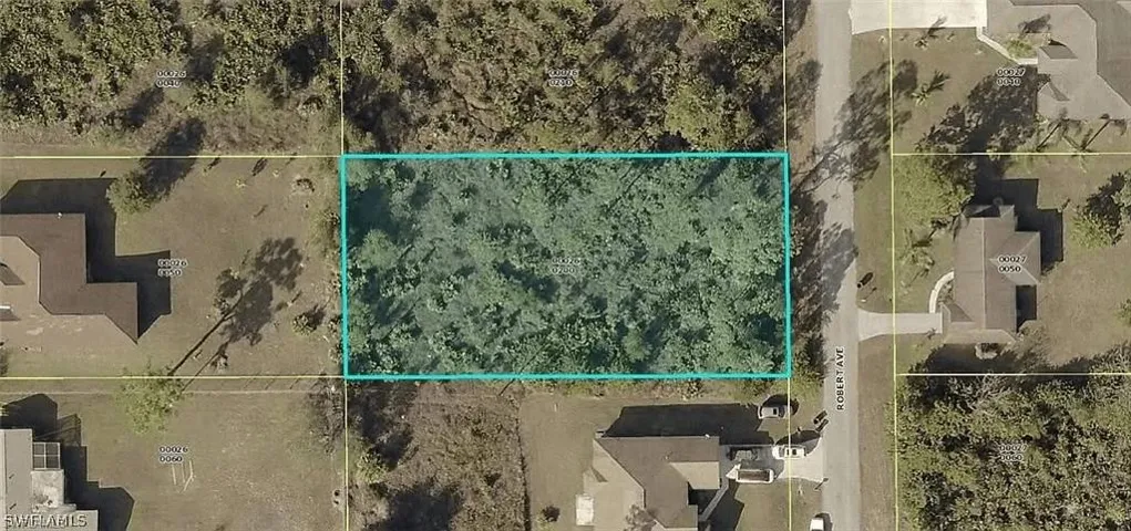 Plat Map. Aerial view showing the boundaries of the property and surrounding parcels