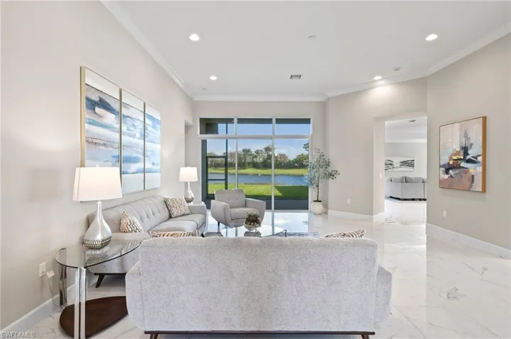 Formal sitting room and view from entry way