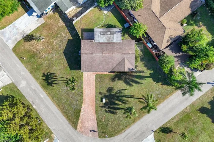 View from above of property