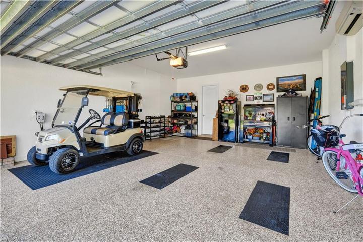 Garage with epoxy floors