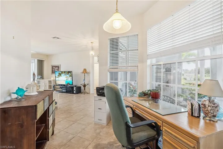View of tiled office space