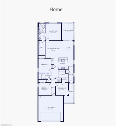 Floor plan configured with selected options