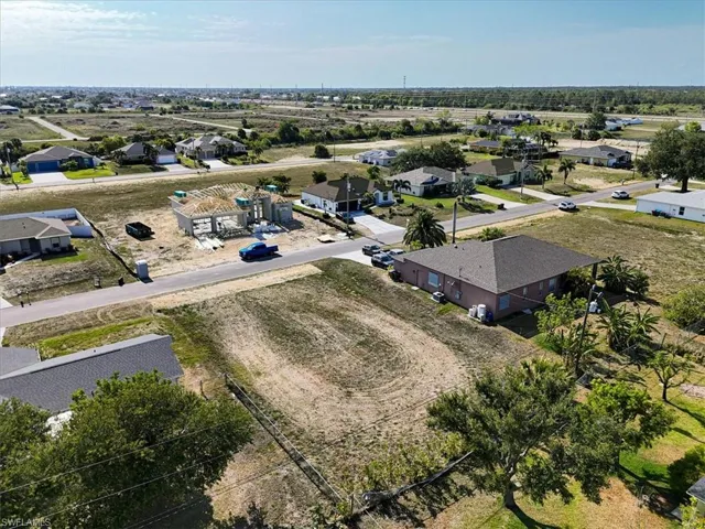 Aerial view of residential area