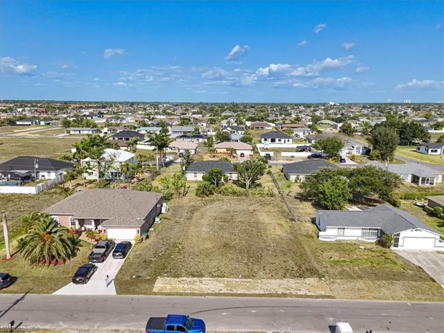 Aerial view of residential area