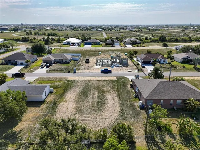 Aerial view of residential area