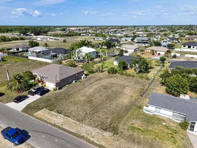 Aerial perspective of suburban area