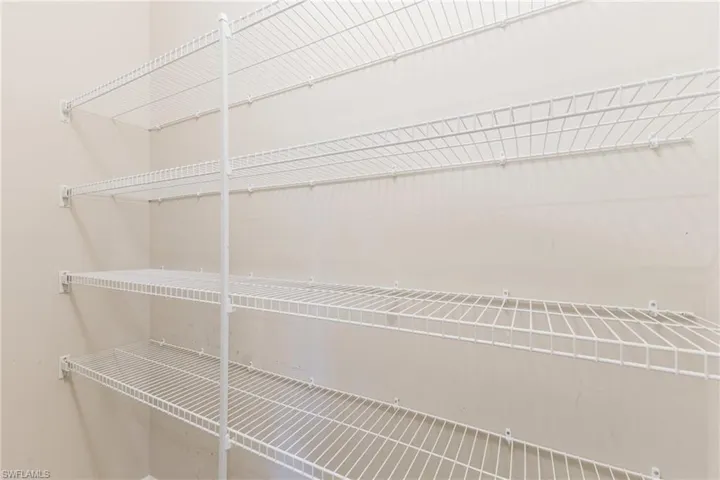 White wire shelving system