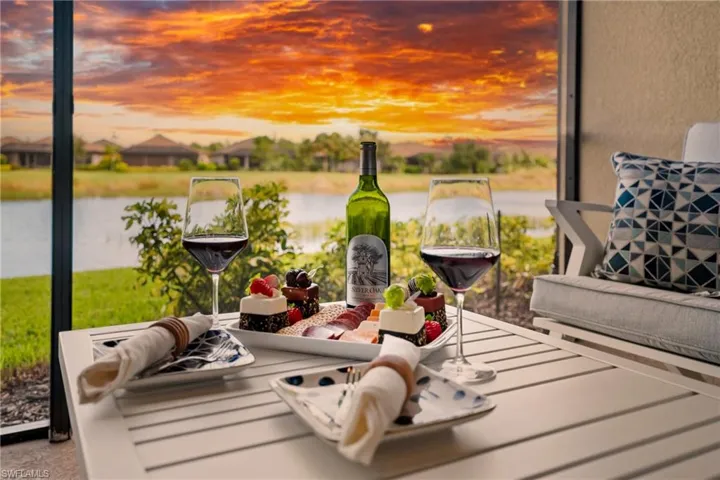 Enjoy the screened lanai with water and golf course views