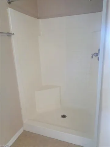 View of the Master Bedroom's bathroom Shower