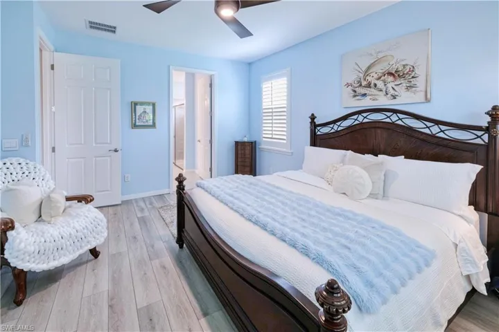 relaxing primary bedroom with ensuite