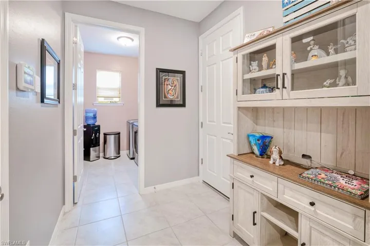 bonus storage area to laundry room