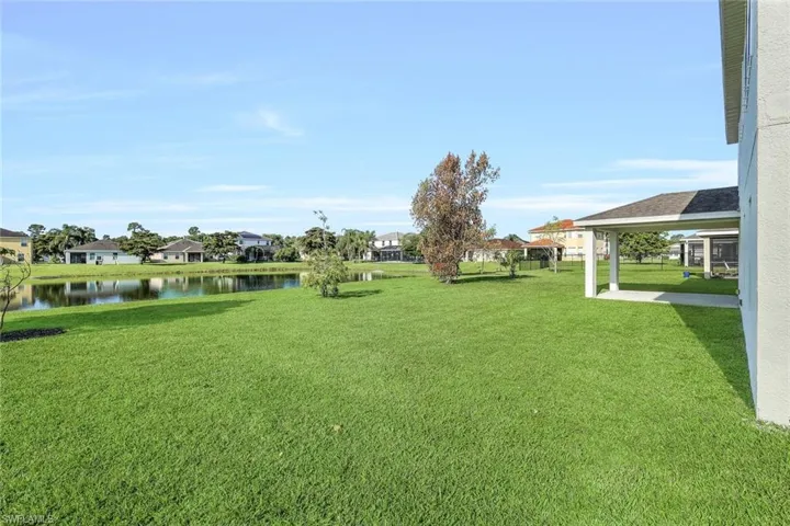 View of yard featuring a water view