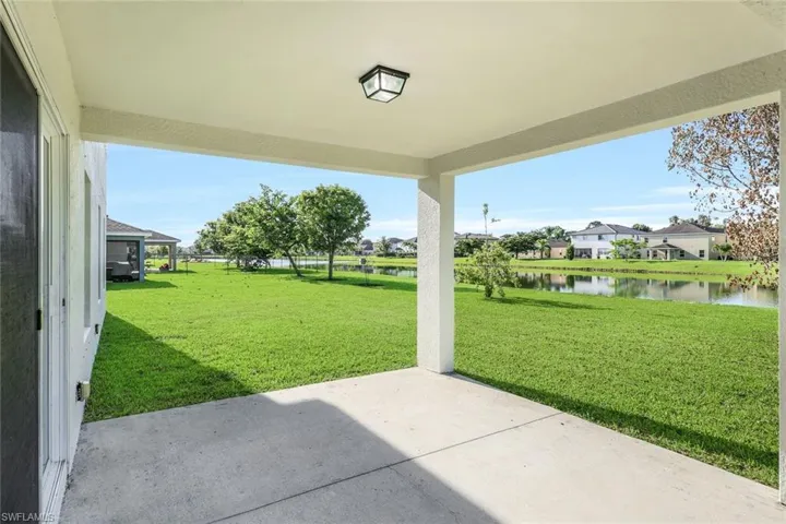 View of patio featuring a water view