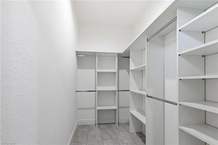 View of walk in closet
