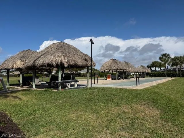 View of home's community with a patio area and a gazebo