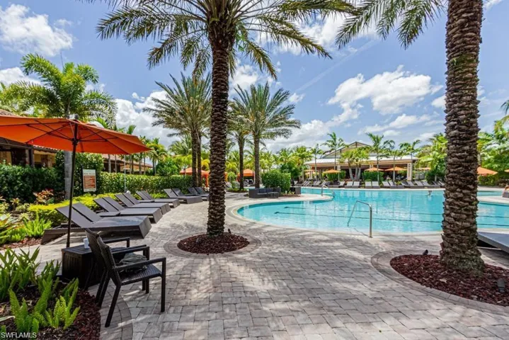 Pool looking toward spa & gym