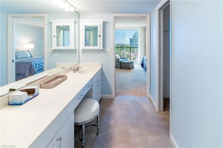 Bathroom featuring vanity