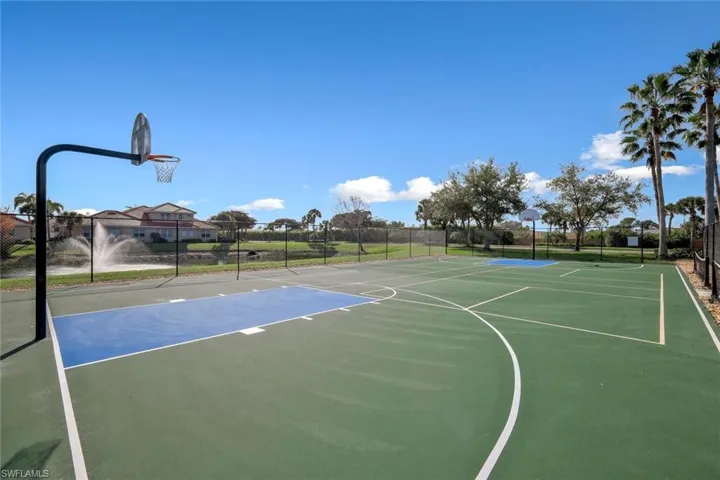 View of basketball court with community basketball court