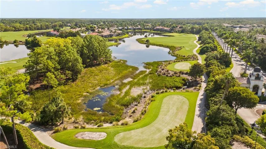 Birds eye view of golf course