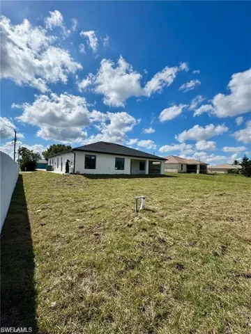 View of back of house