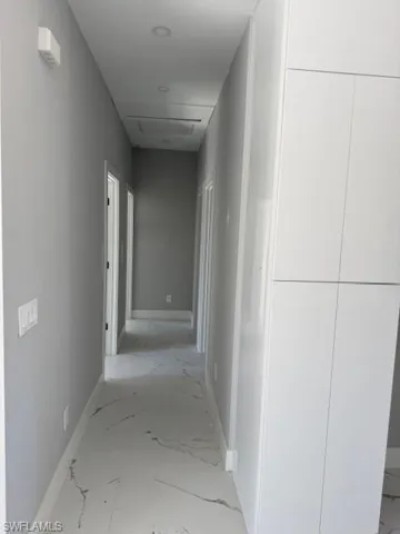 Corridor with baseboards