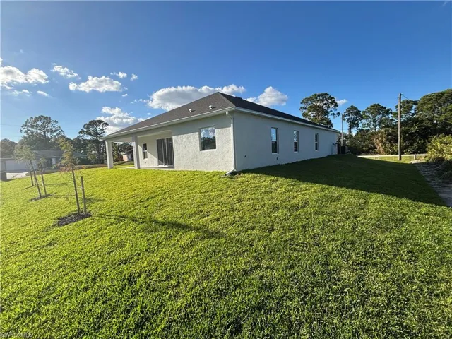 Large landscaped yard