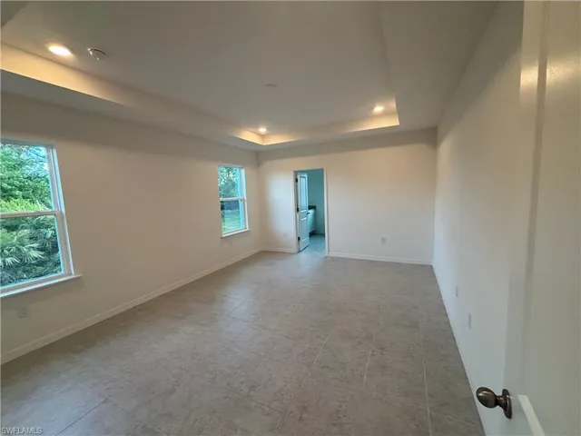 Primary Bedroom with Tray Ceiling